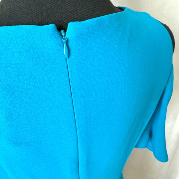 WHBM A-line Dress NWT Cold Shoulder Teal Size 6 - Picture 3 of 7